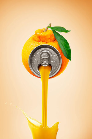 创意橙汁美食广告海报模板 点亮品牌活力